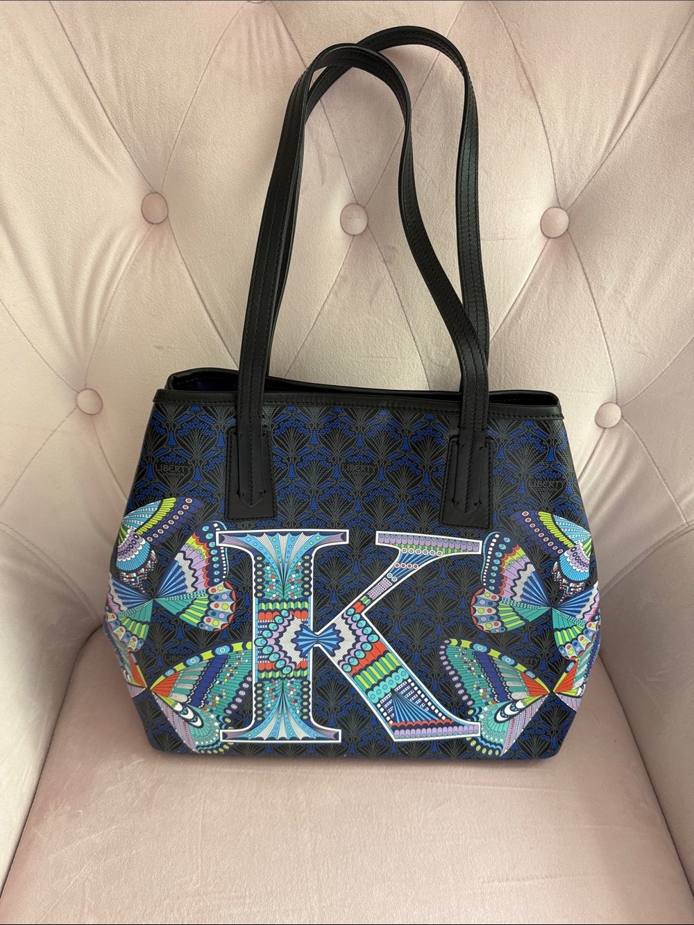 Liberty of London Alphabet Collection Little Marlborough Tote Bag in K
